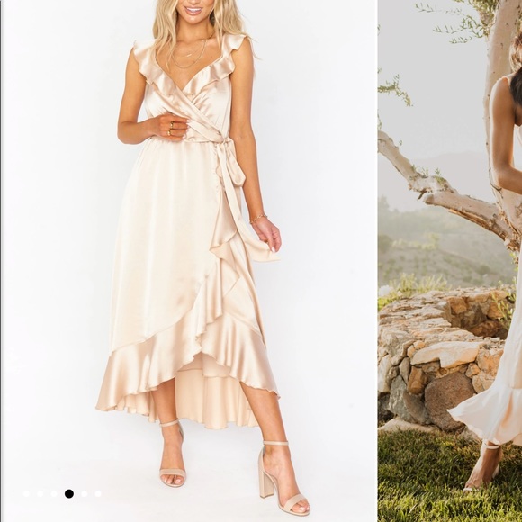 Ghost White Silk Wrap Dress - Picture 6 of 6